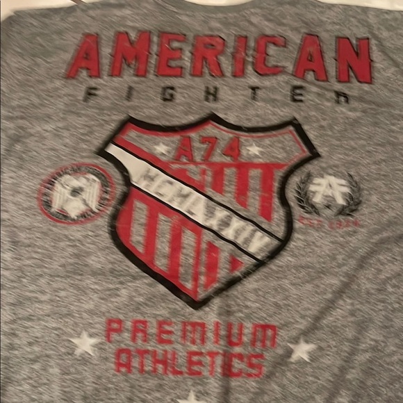 American Fighter Gray Short Sleeve Tee Athletic Style By Affliction - Picture 5 of 5